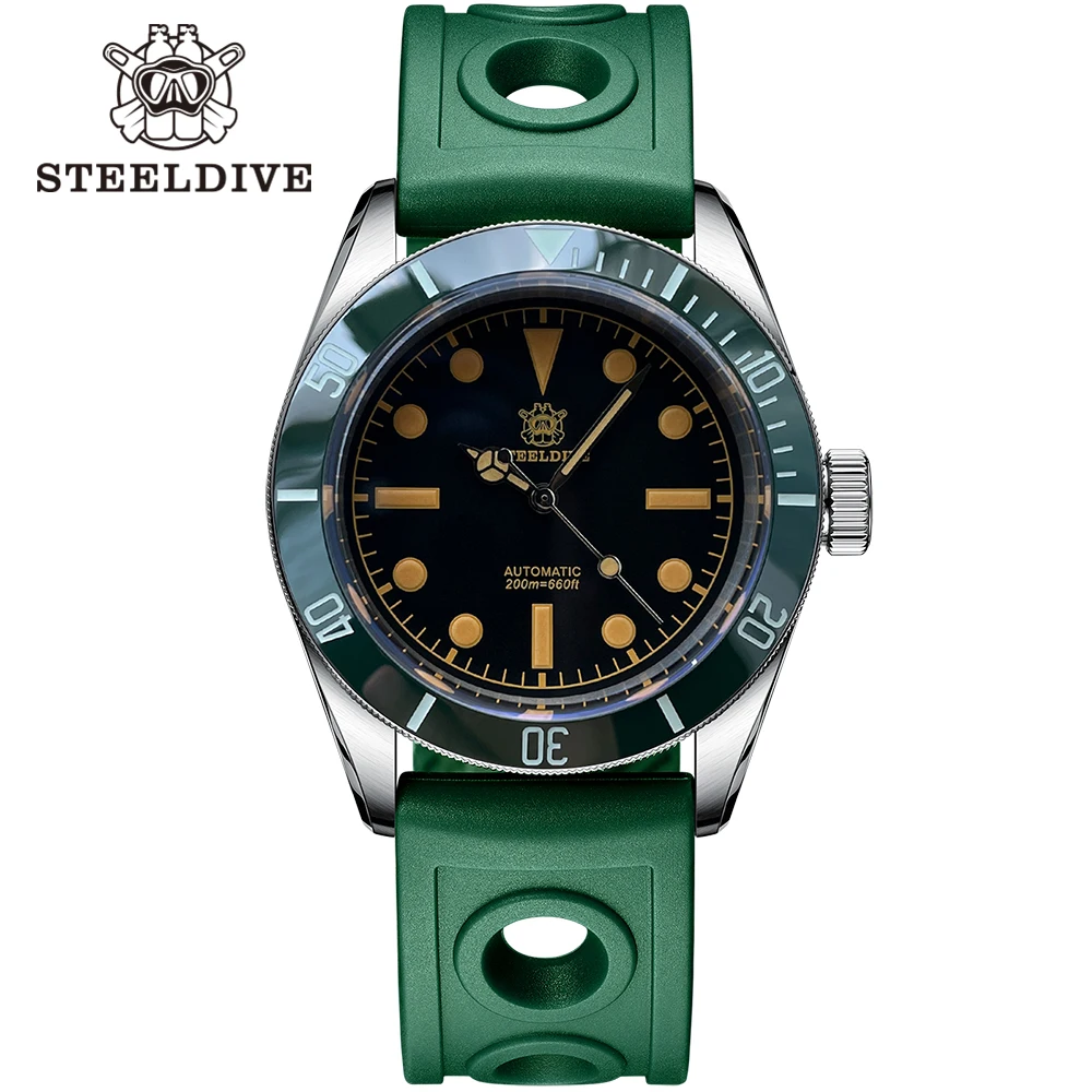 

Luxury Dive Watch STEELDIVE SD1958V Ceramic Bezel 200M Waterproof Japan NH35 Retro Super Luminous Mechanical Wristwatch For Men