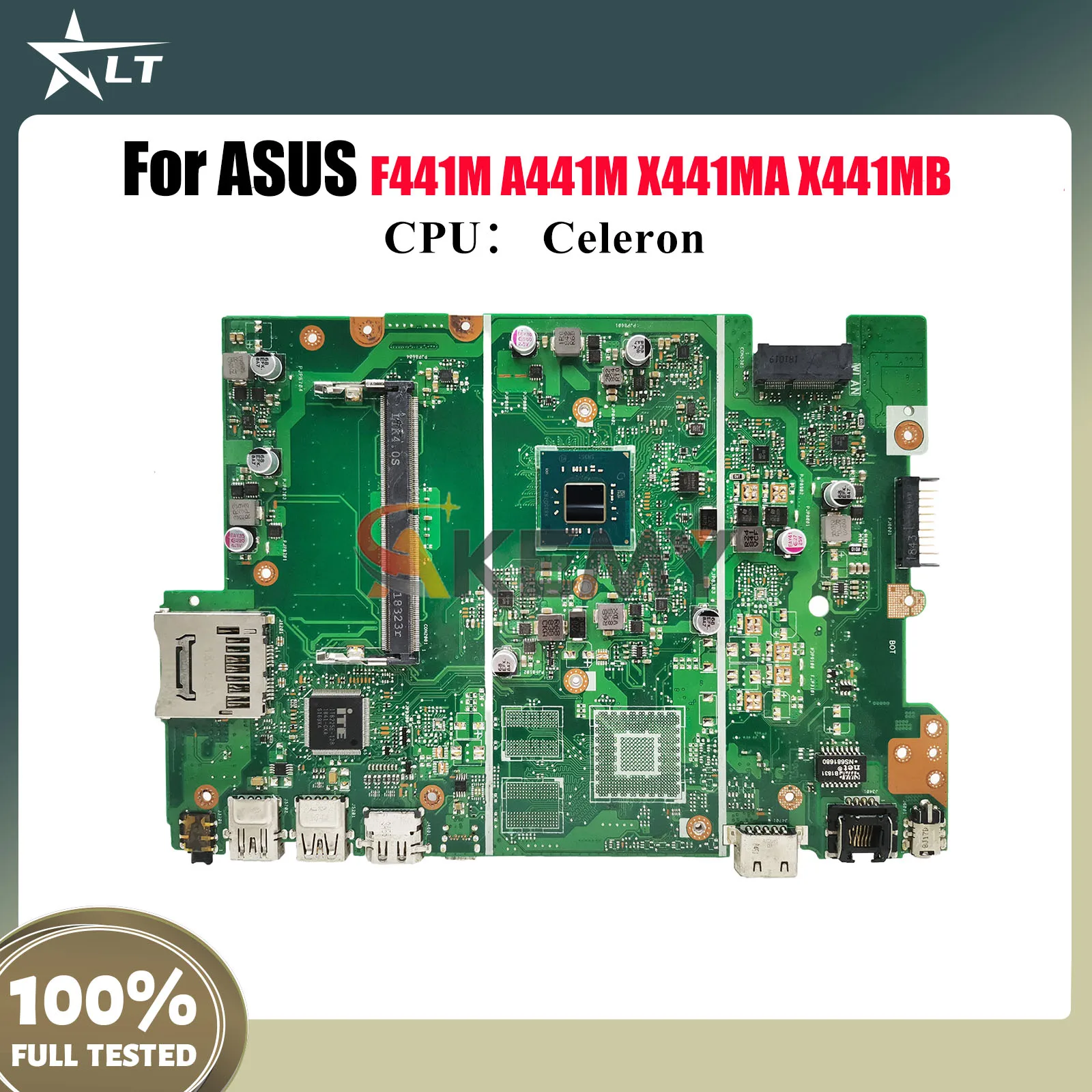 

X441MA Материнская плата для ноутбука ASUS VivoBook X441MB A441M X441M X441MA F441M X441MAR Материнская плата с процессором Celeron 100% tests OK stk