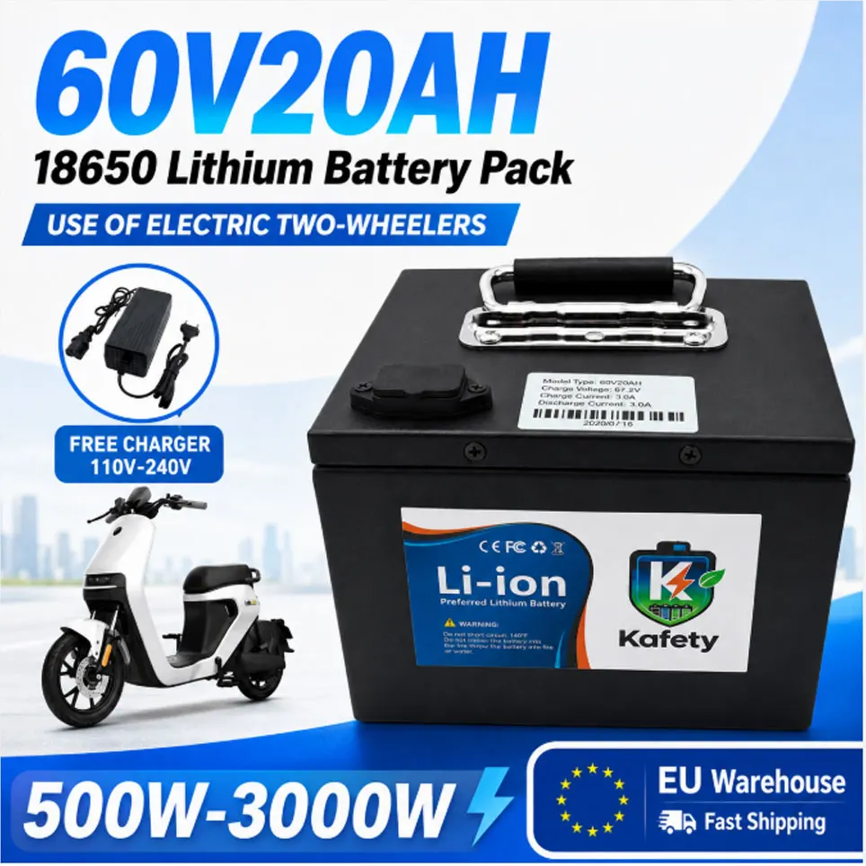 Luftfracht, brandneuer 18650 Lithium-Akku mit voller Leistung, 60V 20Ah 18650 Lithium-Ionen-Akkupack, geeignet für 250-2000W
