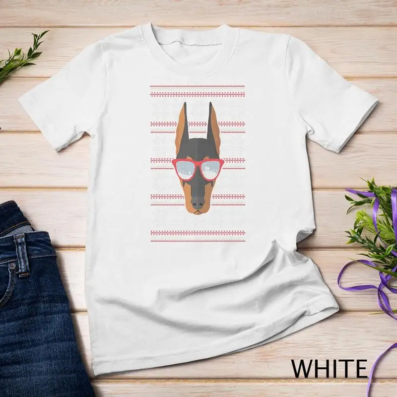 

Футболка унисекс Doberman Pinscher Ugly Christmas Holiday Dog Lover Xmas Gift