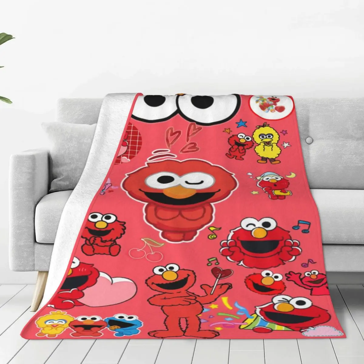 Одеяло Cookie Monster ELMO на заказ, мягкое флисовое осеннее теплое фланелевое одеяло для дивана, дорожное одеяло для спальни