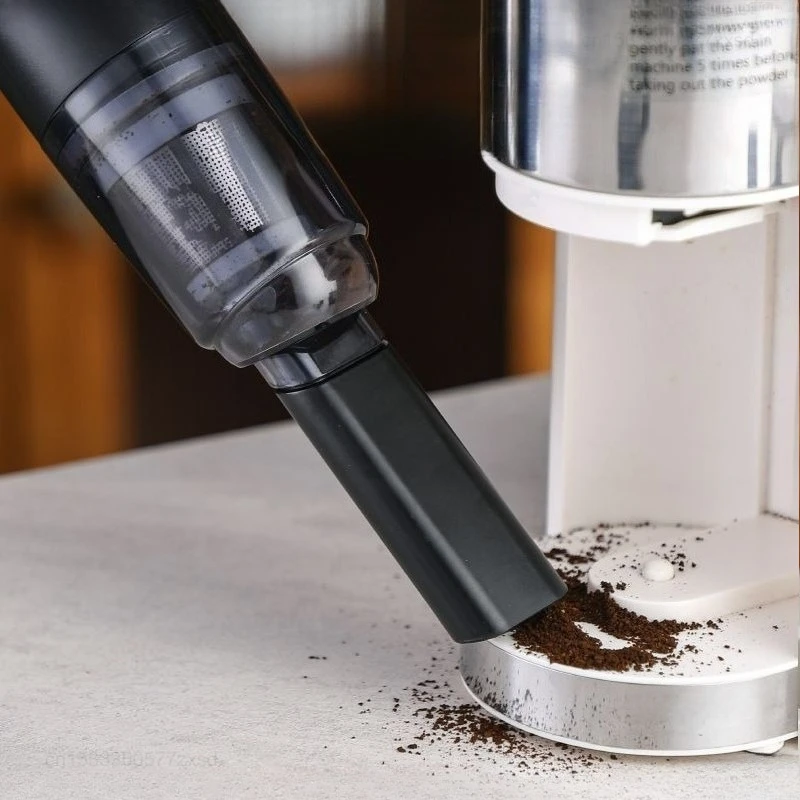 Bincoo Cordless Coffee Powder Vacuum Cleaner for Coffee Grounds Rechargeable Home Portable Handheld Cleaner for Coffee Grounds