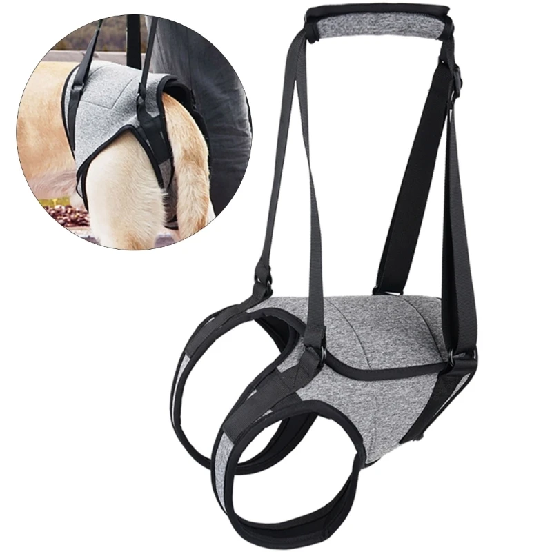 

Dog Sling for Back Legs Support Adjustable Dog Lift Harness Back Padded Support Strap for Puppy Injuries Joint Recovery