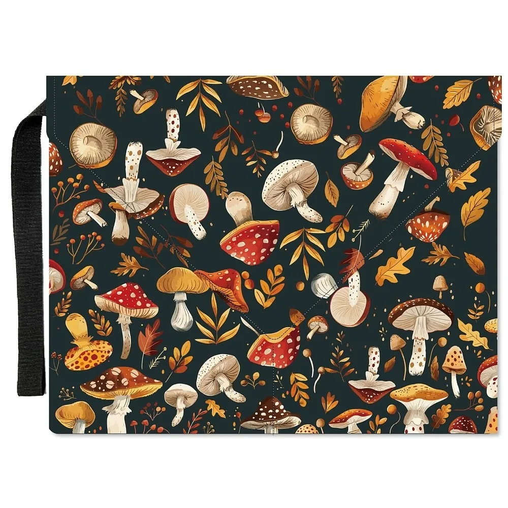 Polyester Book Cover Notebook Wraps with Hook and Loop Rectangle Mushroom 400~420x285~305mm
