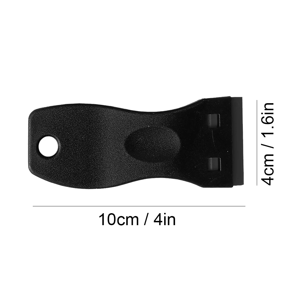 Pack of 3 Plastic Scrapers with 100 Plastic Blades Hand Squeegee for Vinyl Sticker Remove Glass Window Adhesive Label Remover