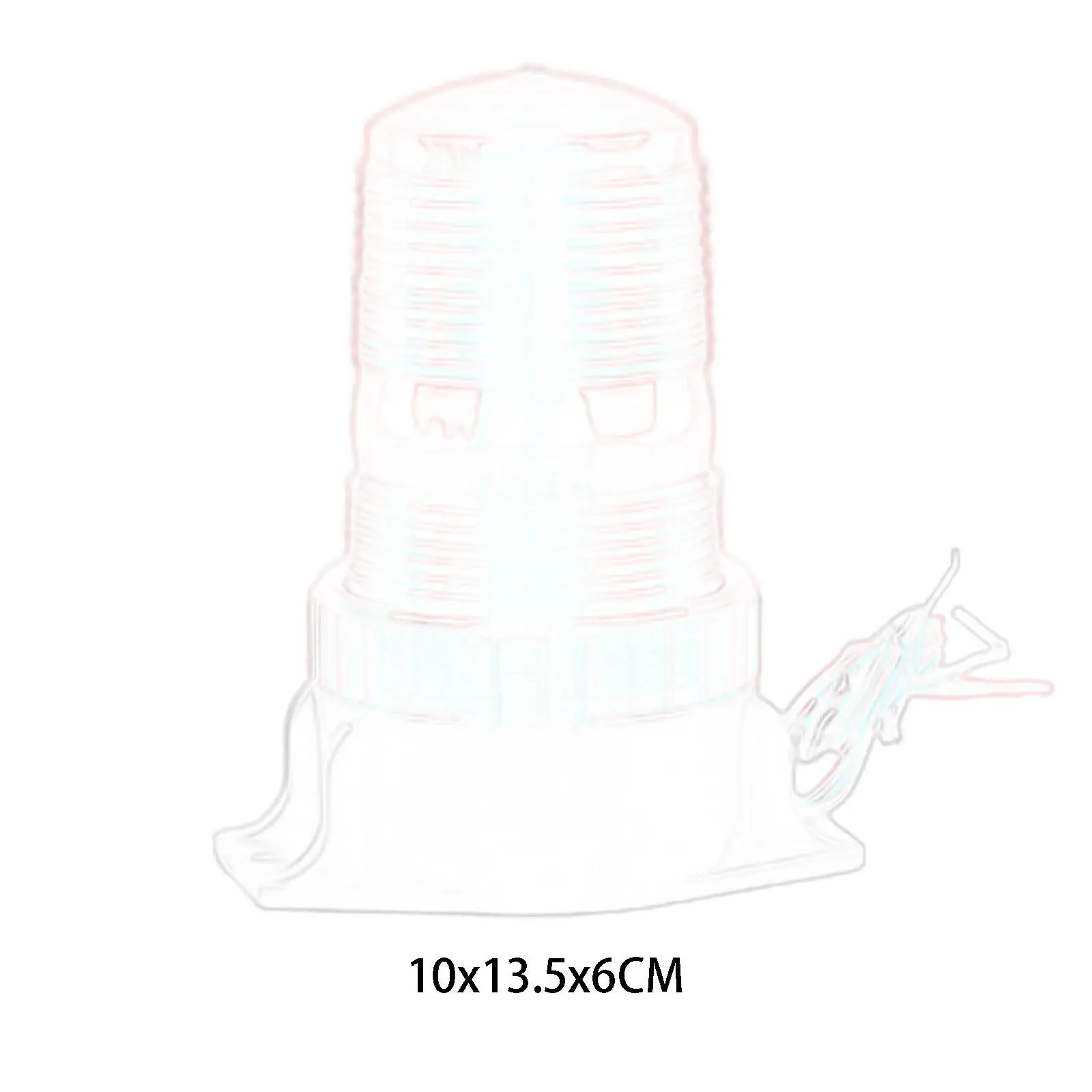 Waterproof LED Warning Light Emergency Beacon Strobe Signal Lamp ABS PC for Tractor Bus UTV