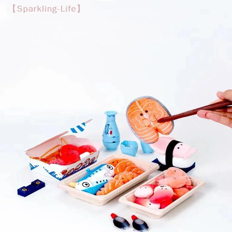 Cute Supermarket Fridge Vegetable Plush Keyring Simulation Seafood Platter Salmon/octopus Plush Stuffed Toy Backpack Charm Gifts