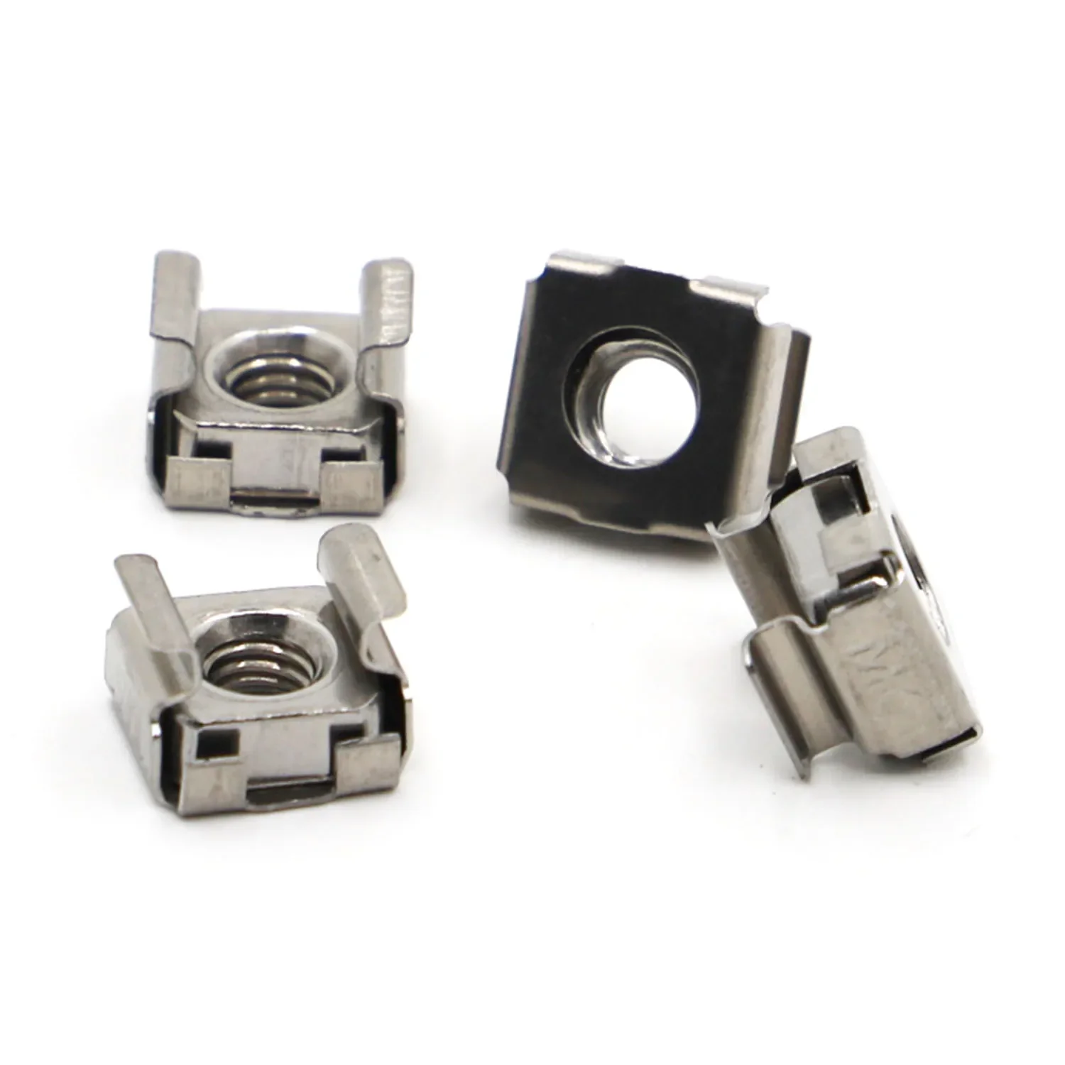 M4 M5 M6 M8 M10 A2-70 304 Stainless Steel Square Elastic Rack Mount Server Cabinet Shelf Clip Floating Cage Nut