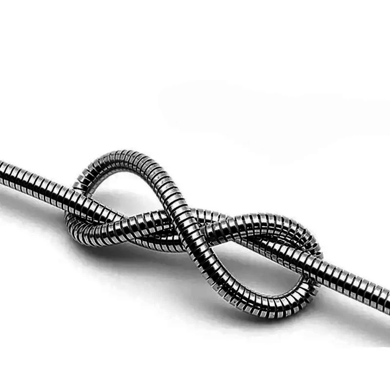 66W 6A Type C Charge Data Cable Spring Metal Braided For Xiaomi 12Pro  K60 Samsung S6 S7 Huawei P40 P60 Android Phone USB C Cord
