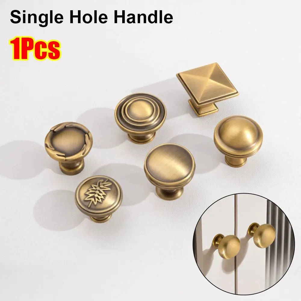 1 قطعة ثقب واحد العتيقة مقبض درج متعدد الحجم خمر مقبض كابينة مستديرة فاخرة مقبض الباب يسحب ملحقات أثاث