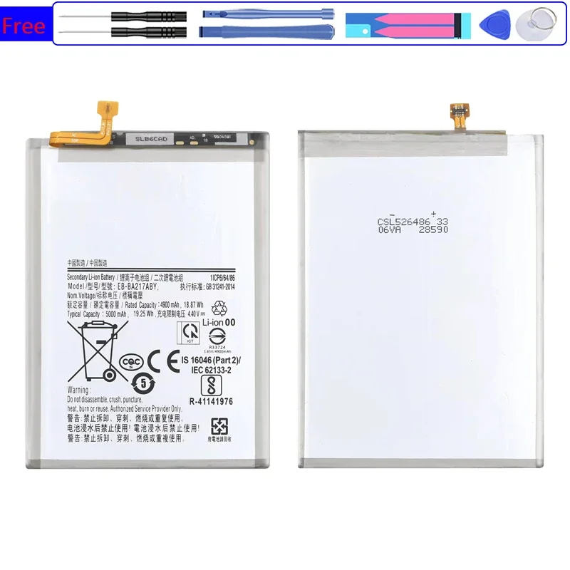 Mobile Phone Battery For Samsung Galaxy A21s SM-A217F/DS SM-A217M/DS SM-A217F/A12 SM-A125F SM-A125FN A125 EB-BA217ABY 5000mAh