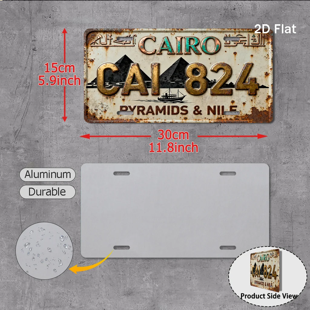 2D Flat Print, Single Piece, Vintage Sign Intended for Decoration Solely, Additions (11.8inch X 5.9inch), Themed Sign Featuring