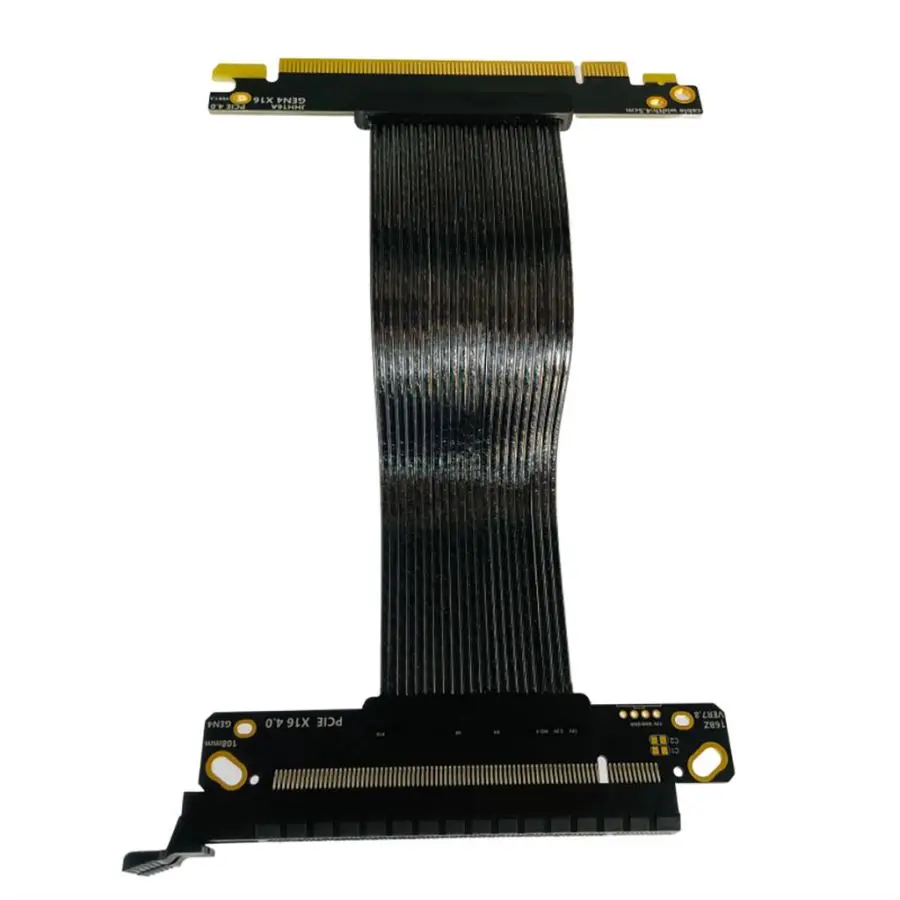 

PCI-E 4.0 видеокарта вертикальный кабель расширения PCI Express Gen 4,0 16x Райзер удлинитель посеребренный экранированный