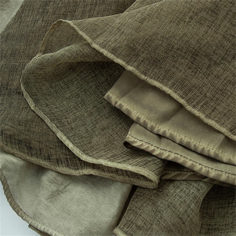 BANA Retro Spliced ​​adient 롱 f 스커트 여성 여름 얇은 우산 스커트 하이 웨이스트 A 라인 스커트 Ci Commute Sle