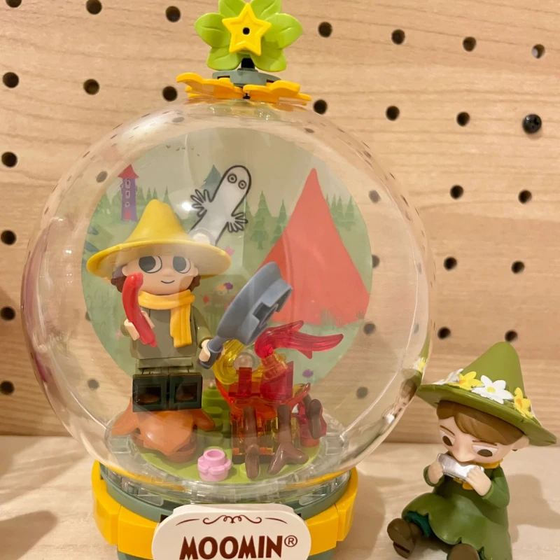 Pantasy-bloques de construcción Moomin Roaming, juguete de dibujos animados para niños, modelo de empalme, colgante de bola de cristal, regalo