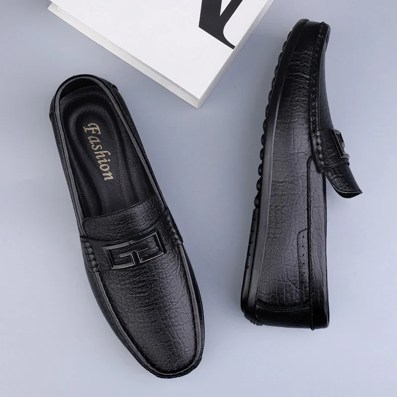 2023 Genuine Leather Mens Loafers Moccasins Shoes Designer Men Casual Handmade Formal Slip on Male Boat Shoes Zapatillas Hombre