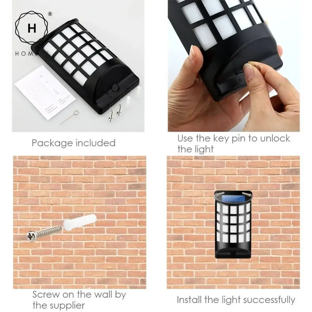 Gardi Solar LED Dancing Flame Wall Mounted Lights wall light