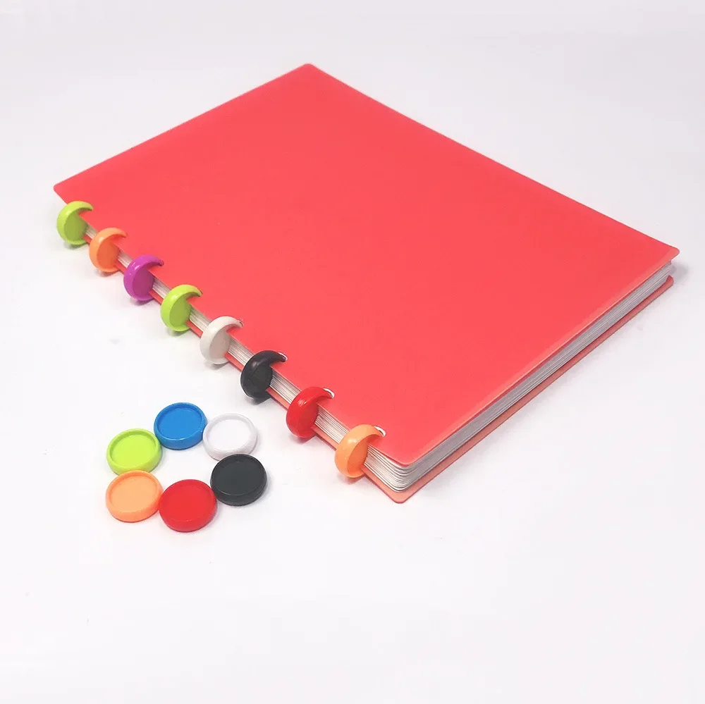 80Pcs 19mm Binding Ring Loose-leaf Mushroom Hole Notebook Binding Notepad Disc Hand Ledger Loose-leaf Buckle Office Supplies