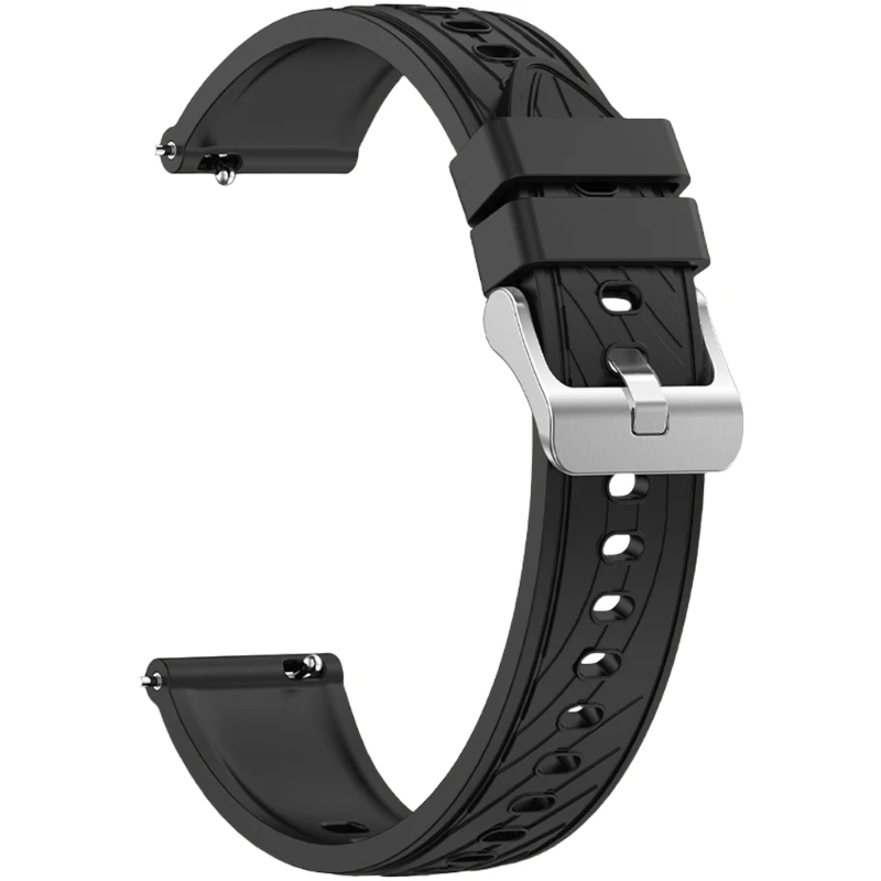 Flexible Silicone 18mm Watch Band Belt Stylish Patterned Wrist Strap Unisex Wristband Water Resistant for GT4 Smartwatch