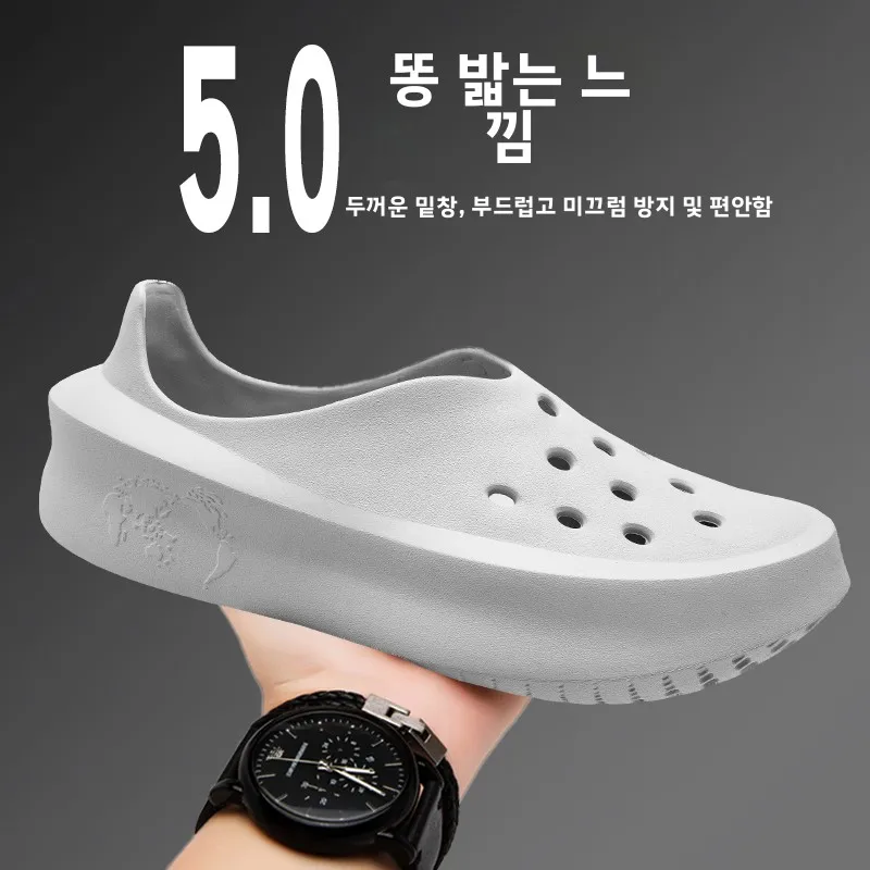 Sandalias de cobertura total para exteriores de verano para hombre, chanclas antideslizantes para conducir, deportes, Fiing king Beach