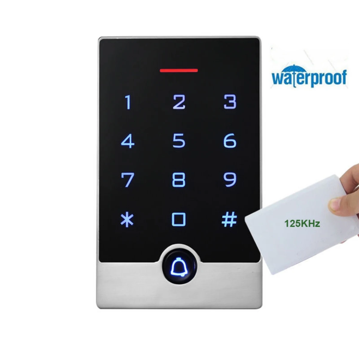Metal Waterproof Access Controller With Doorbell Keypad Password 125KHz RFID Card For Access Control Kit WG Reader