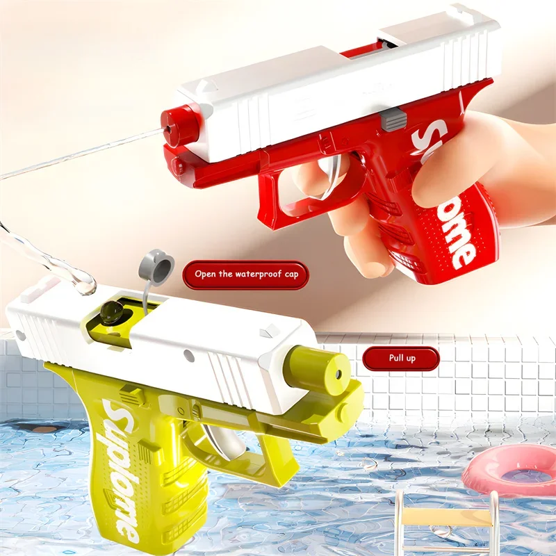 

Children's Water Gun, Manual Continuous Glock Water Gun, Boys and Girls Play Bucket Cooling Toys in Summer Water Gun