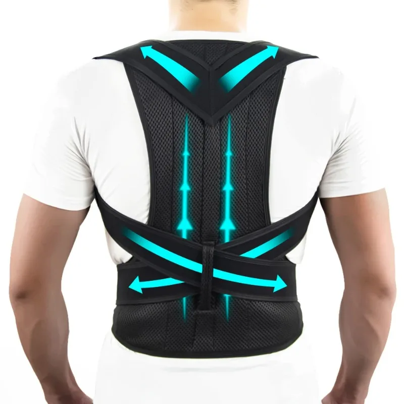 1pc 2026 One-Piece Back Brace, Unisex, Shoulder Brace, Adjustable Full Back Support, Suitable for Upper and Lower Back.
