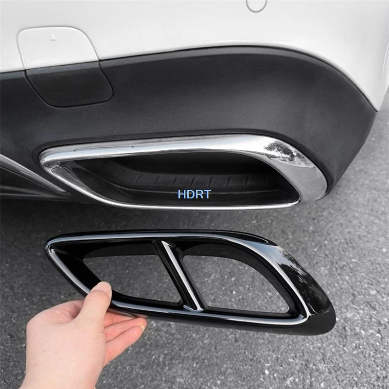 

Car Style Tail Throat Cover Rear Exhaust Pipe Hood Trim Frame Accessories Exterior Sticker For Mercedes-Benz E Class W214 2024 +
