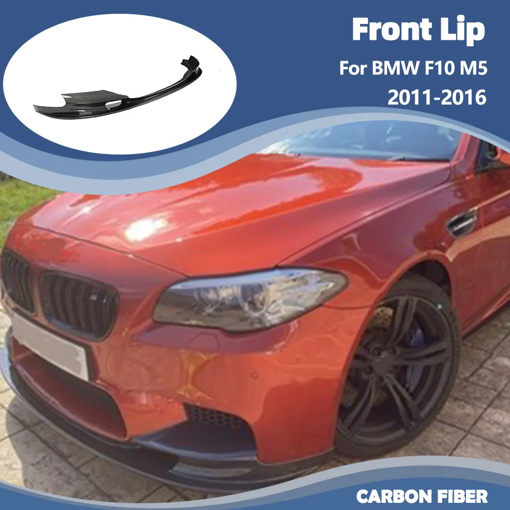 

for BMW F10 M5 Sedan 2011-2016 REAL Carbon Car Front Bumper Lip Spoiler Car Front Bumper Racing Chin Lip Spoiler
