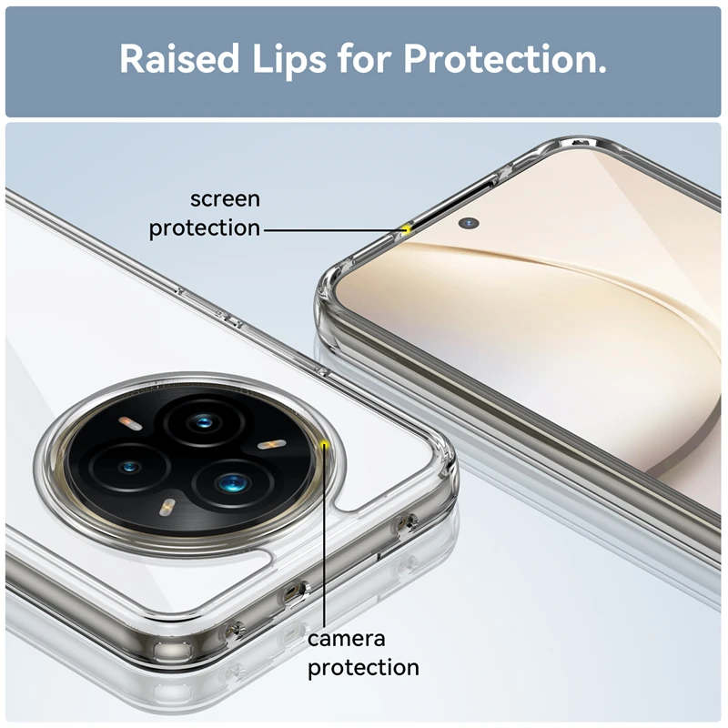 حافظة لهاتف Realme 14 Pro Plus حافظة فاخرة من السيليكون الشفاف لهاتف Realme 14 Pro Plus حافظة مضادة للصدمات من البولي يوريثان #5