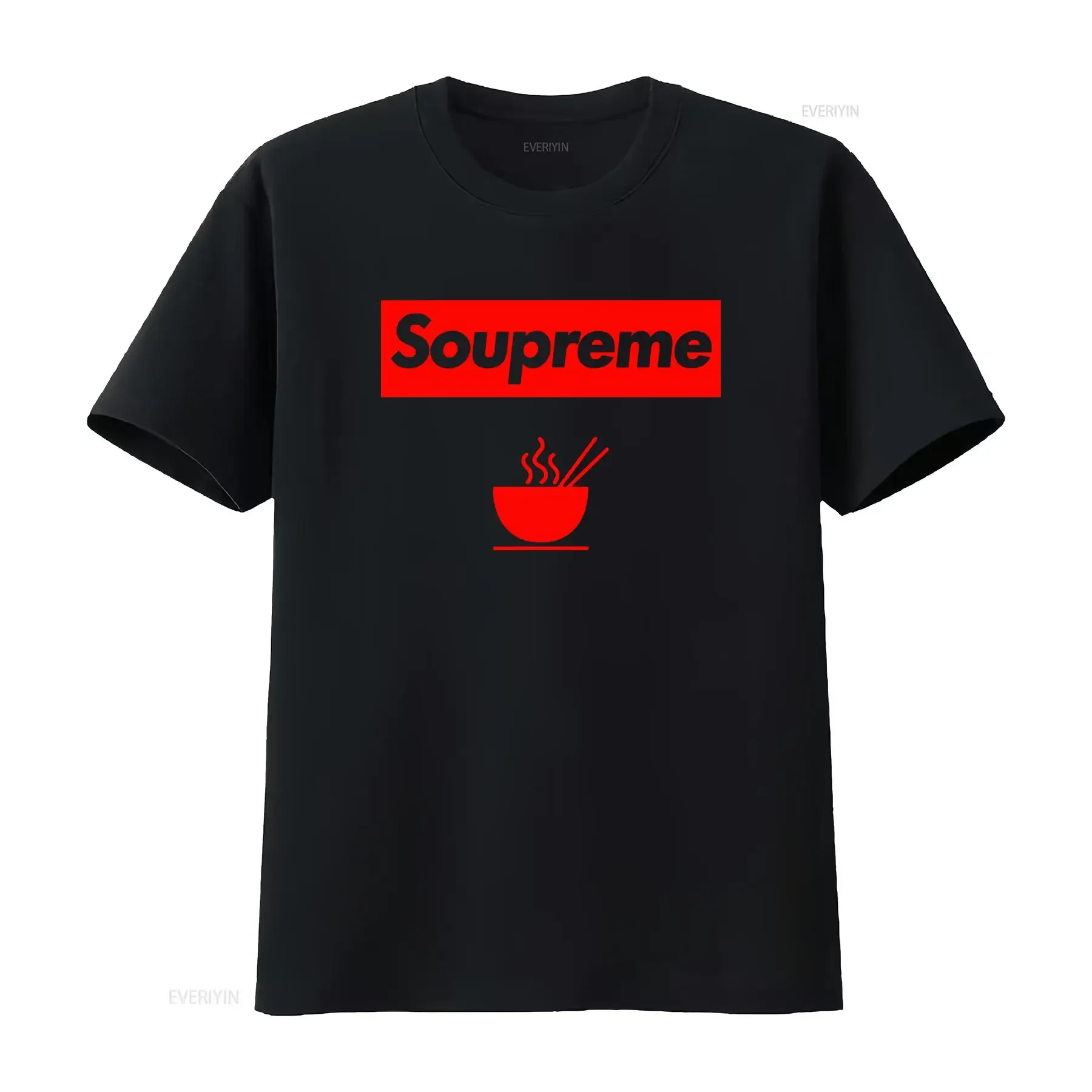Soupreme T Shirt For Soup Lover Funny Meme Foodie  vintage Washed Top For Everyday Wear Comfortable Casual streetwear fashion