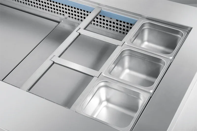Commercial Stainless Steel Under Counter Refrigerator Workbench Salad Chiller For Hotel Catering Restaurant
