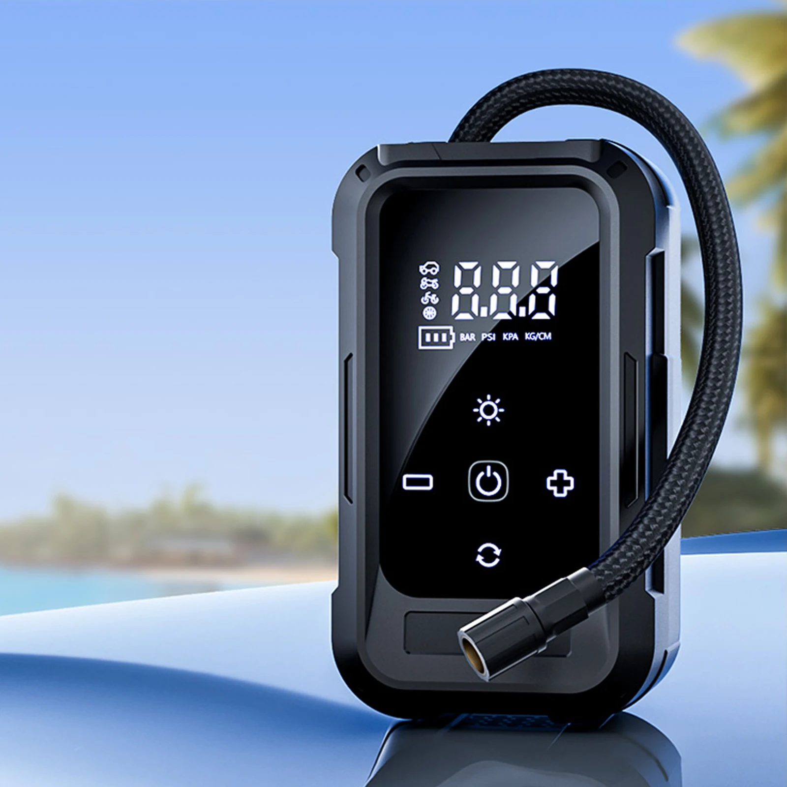 

Портативный воздушный компрессор 140 PSI, электрический велосипедный насос для шин с цифровым манометром для автомобиля, мотоцикла, велосипедных шариков и многого другого