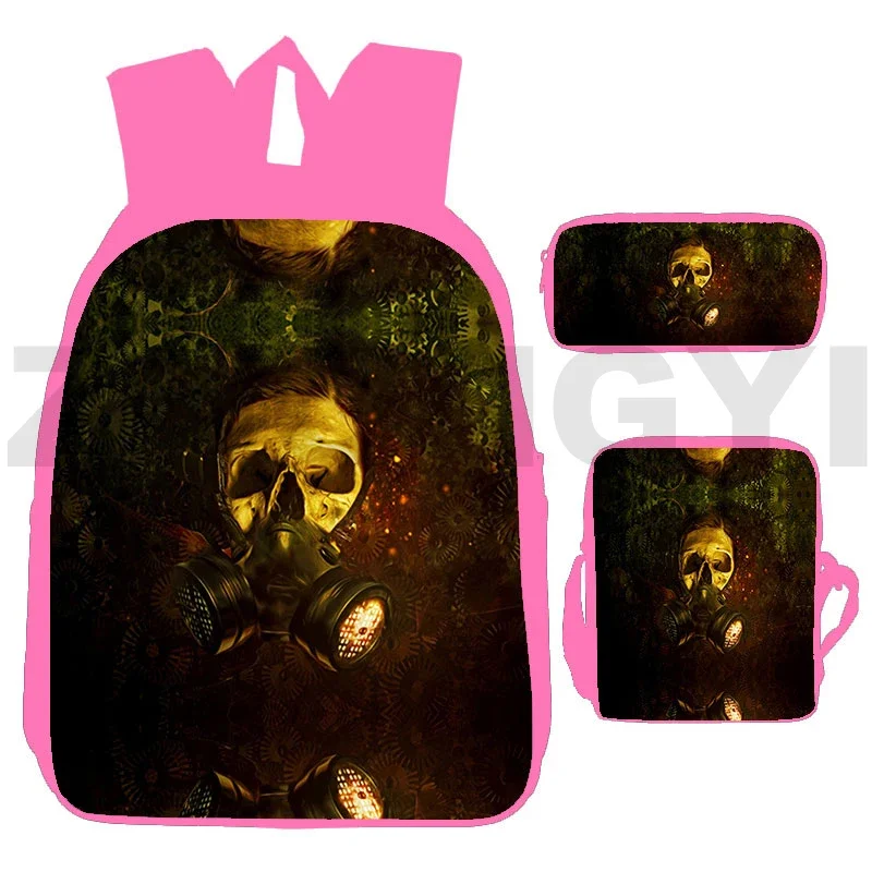 Shooting Game S.T.A.L.K.E.R. 2 Backpacks for School Teenagers Anime Pink Book Bag Stalker 2 Heart of Gun 3D Travel Back Pack