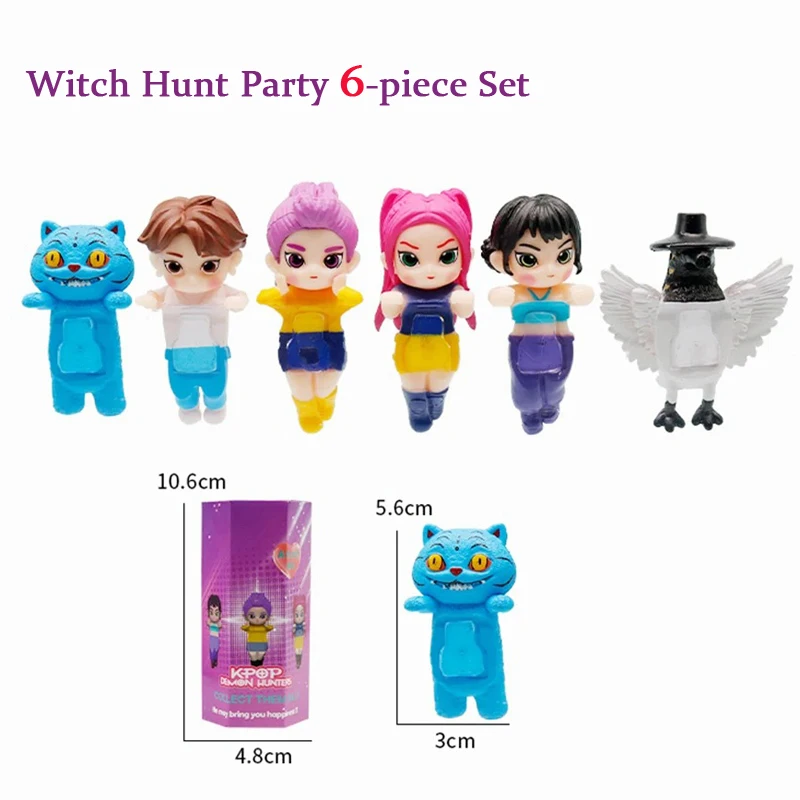 K-pop caçadores de demônios colecionáveis mini figuras caixa cega derpy tigre rumi mira zoey buceta boneca fã presente natal presentes de aniversário