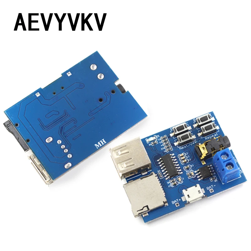 Voice Sound Playback Module Arduino MP3 Player Module UART I/O Trigger Class D Amplifier Board 5W 8M Storage DY-SV8F SD/TF Card