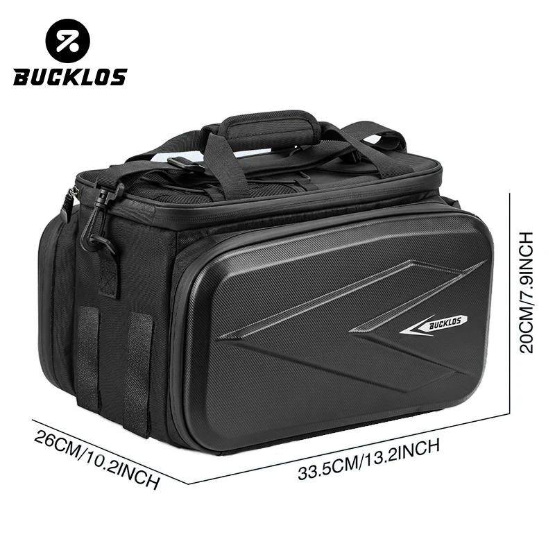 BUCKLOS 19L MTB Bicycle Carrier Bag Rear Rack Bike Trunk Bag Luggage Pannier Back Seat Double Side Cycling Durable Travel Bags