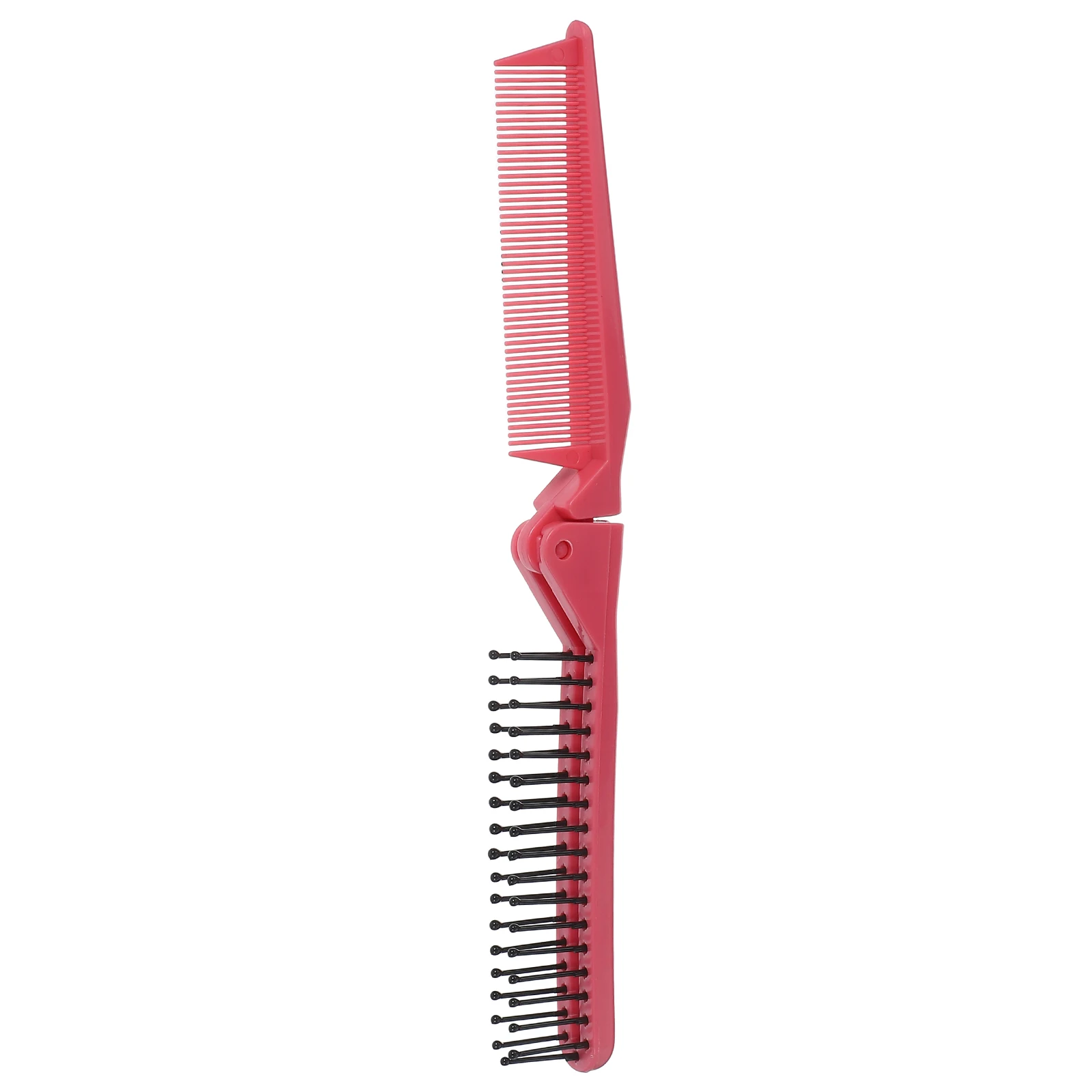 

1Pcs Compact Folding Travel Comb Dual Function Hair Brush And Massager Lightweight Design For Easy Storage - Perfect For Travel