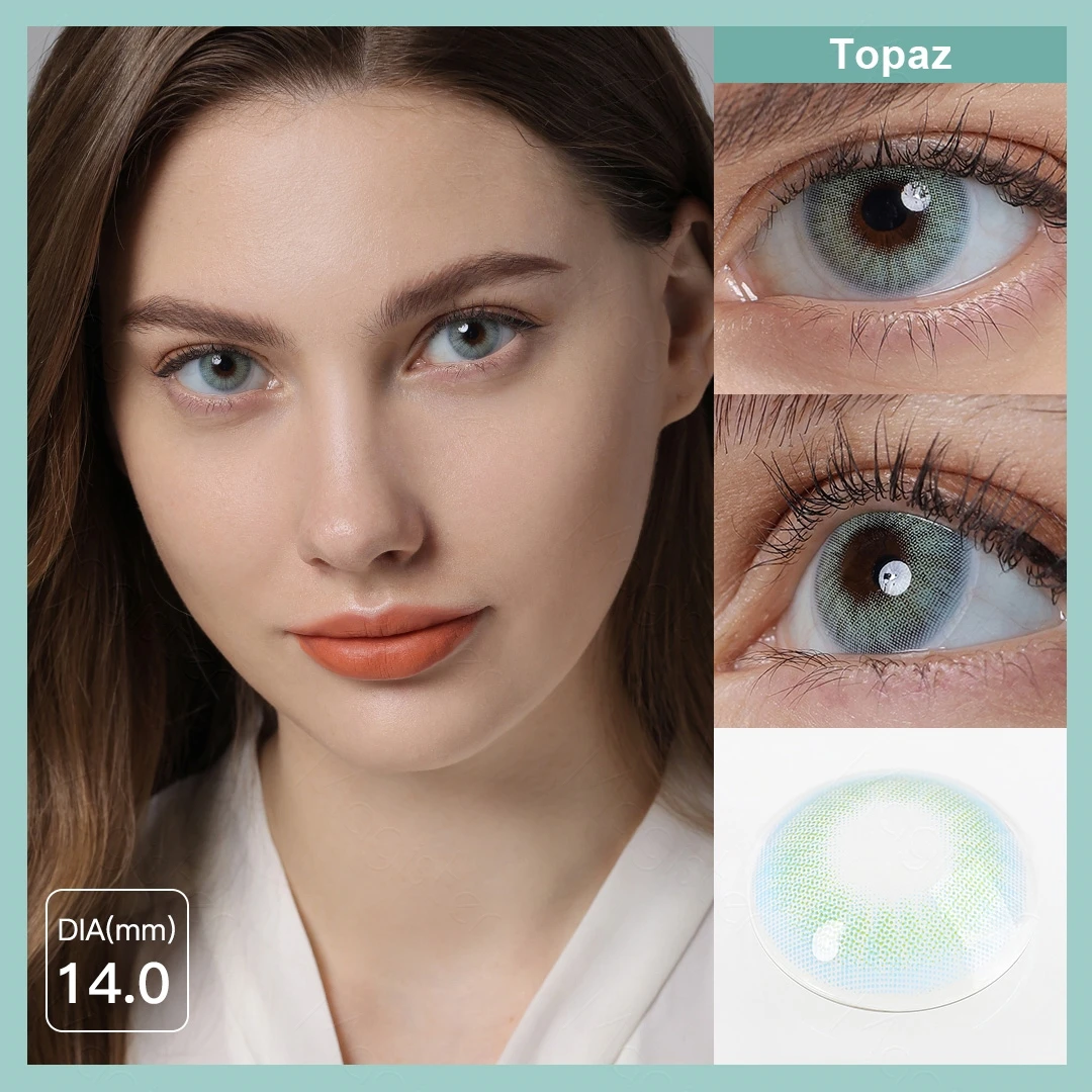 Colored Lenses with Diopter Natural Eye Color Lens Correction Prescription Myopia Colored Contacts Lenses for Vision Eyes Makeup