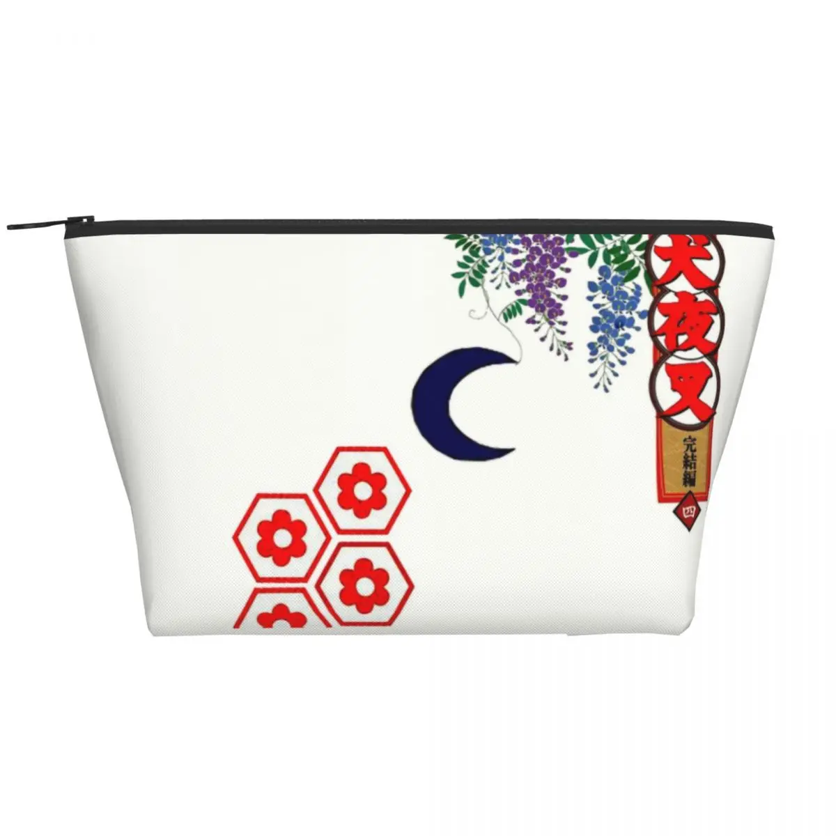 Travel Seshomaru Flower Pattern Toiletry Bag Demon Inuyasha Anime Manga Cosmetic Makeup Organizer Beauty Storage Dopp Kit Box