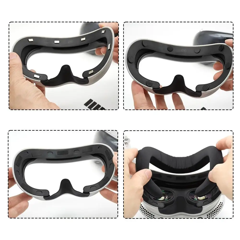 Ice Silk/PU Leather Replacement Mask For Apple Vision Pro Widened And Thickened To Increase Contact Pressure Comfortable