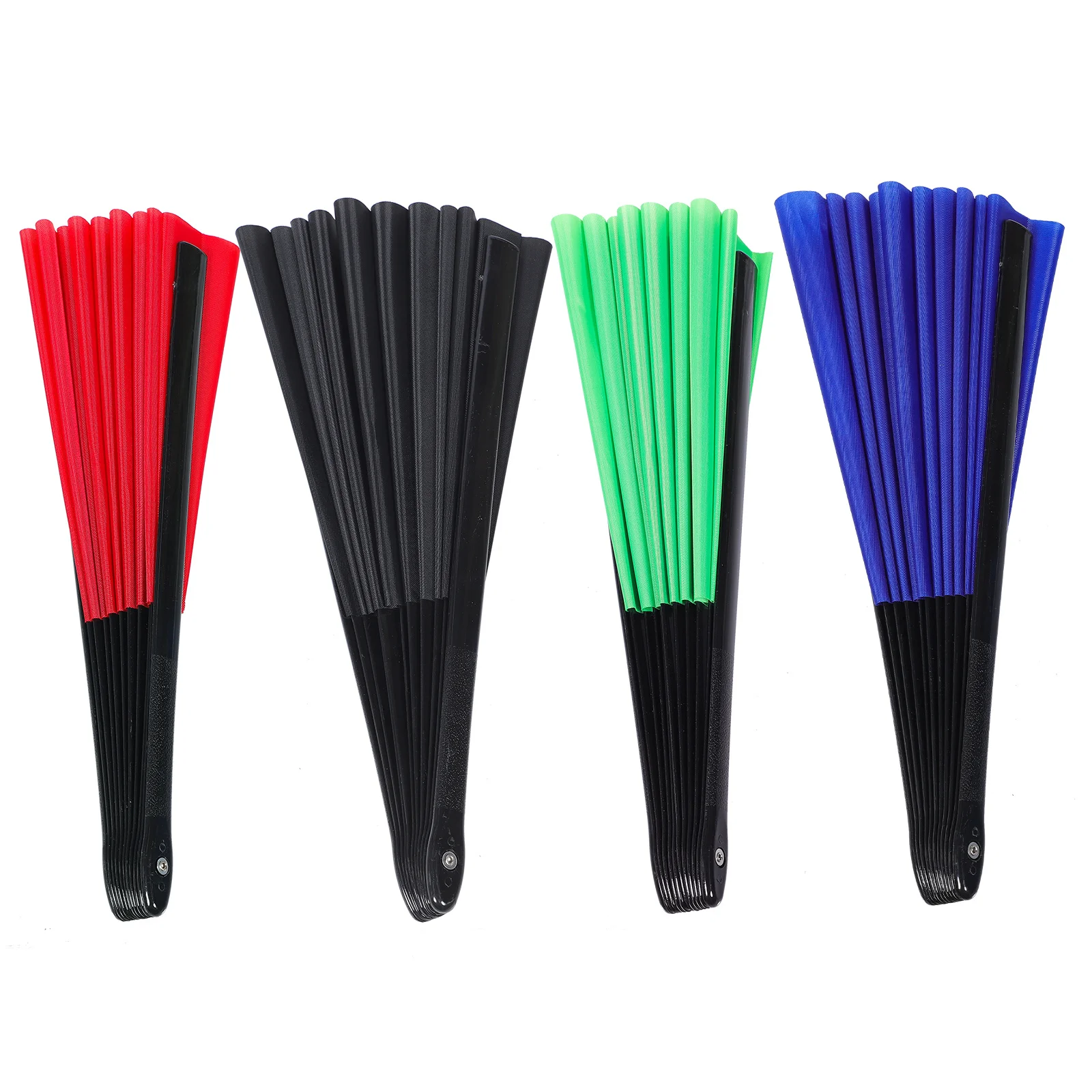 

4Pcs Decorative Performance Fan Portable Easy to Take Convenient Store Good Material Arts Dance Festival Gift LED Hand Fan