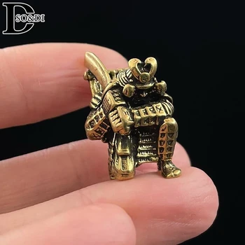 Espada larga japonesa samurai edc faca de latão contas cordão pingentes ferramenta ao ar livre diy para-cord tecido pulseiras encantos acessórios