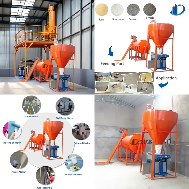 China Wall Putty Mix Plant Small Dry Mortar Plant Mortar Plant Dry Mix Mortar Machine Premix Plaster Manufacturing Line