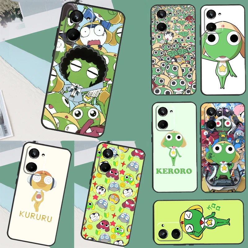 Cartoon Keroro Gunsou Frog Case For Realme 11 Pro Plus 9 10 GT Neo 5 3 2 T C11 C15 C25s C21Y C30 C31 C33 C35 C53 C55