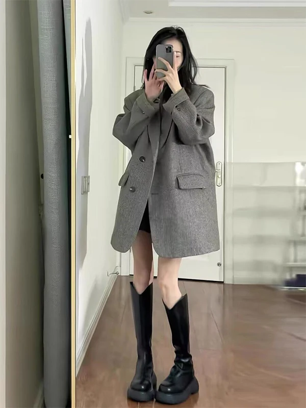 

Oversize Casual Chic Suit Jaet for Men And Women Comfortable Loose Fit Windproof Four Seasons Youth Faion SPTTAX Brand