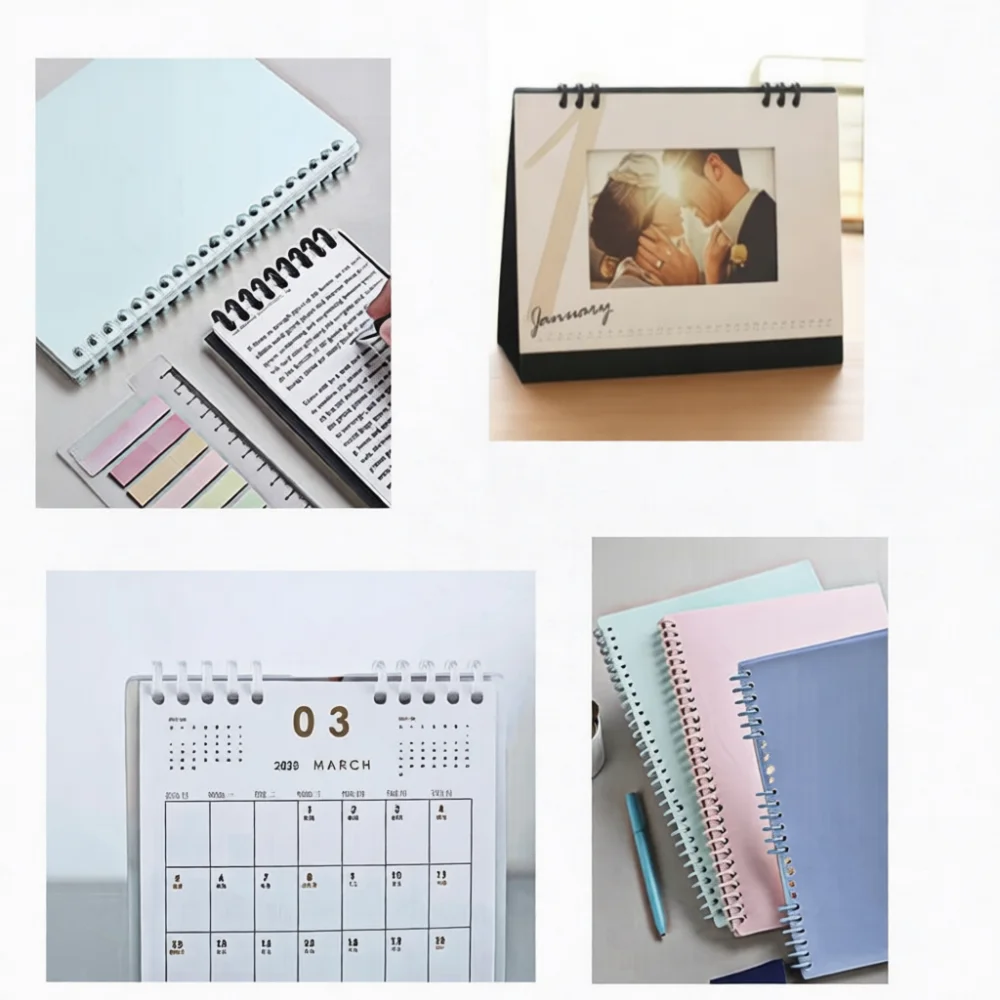 B5 Notebook Binding Ring 30 Hole Plastic Coil Spines For Loose Leaf Planner Calendar Organizer Office School Stationery