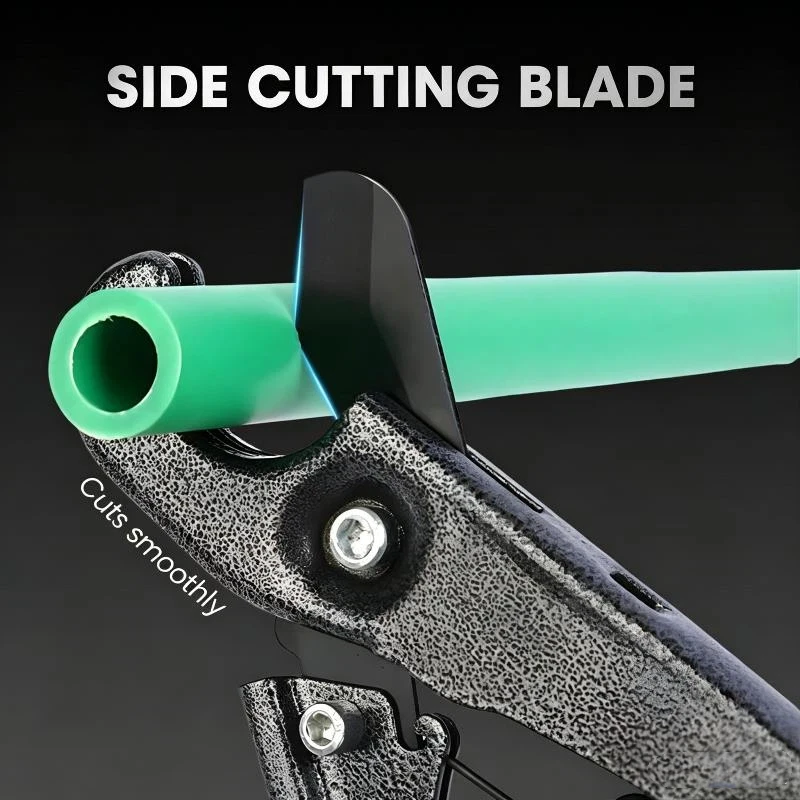 Durable Plastic Pipe Cutter Heavy Duty Sharp Cutting Blade Large Diameter Anti-Skid Handle for Pipeline Maintenance Work