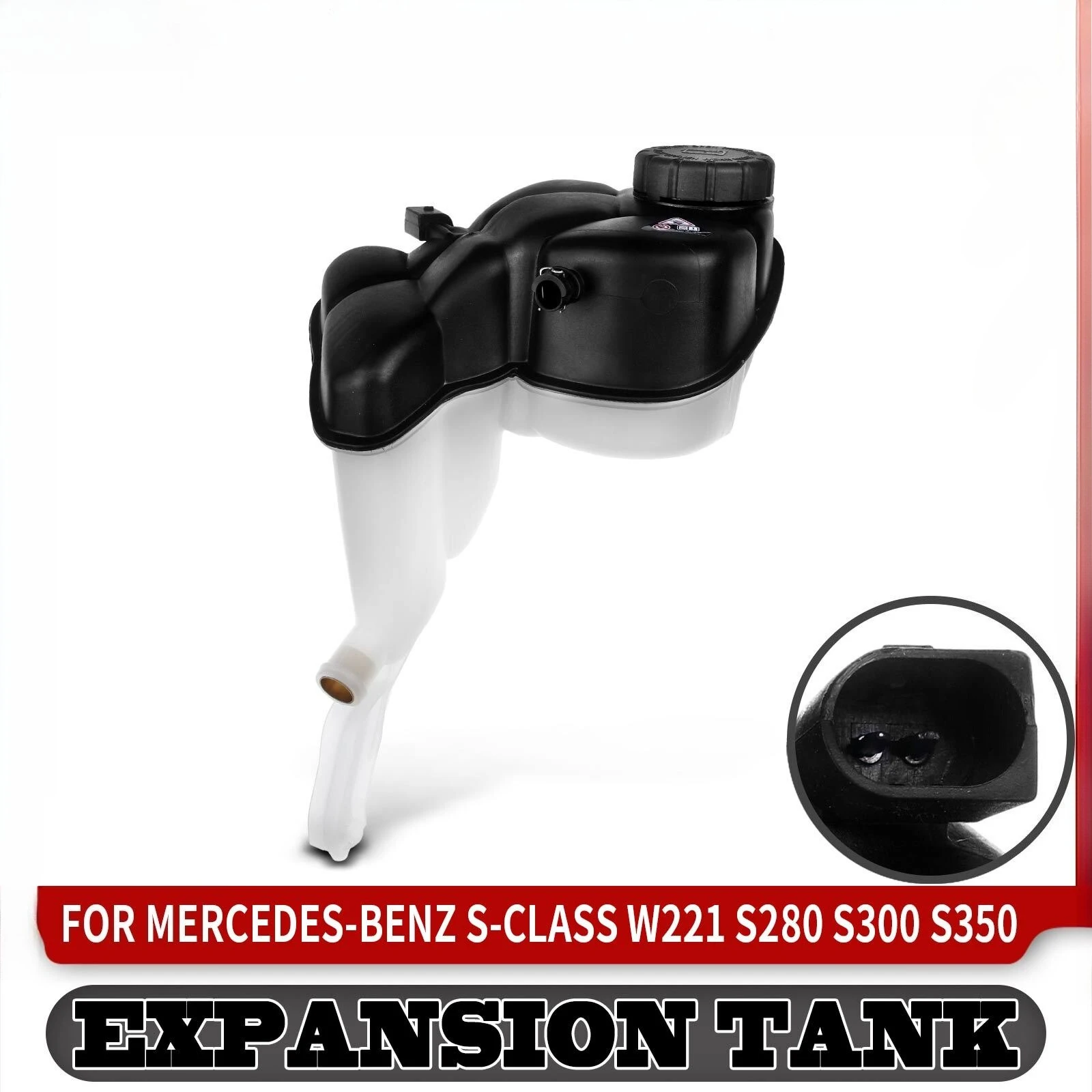 Engine Coolant Expansion Tank w/ Cap for Mercedes-Benz S350 2011-2013 2215000649,2105010615