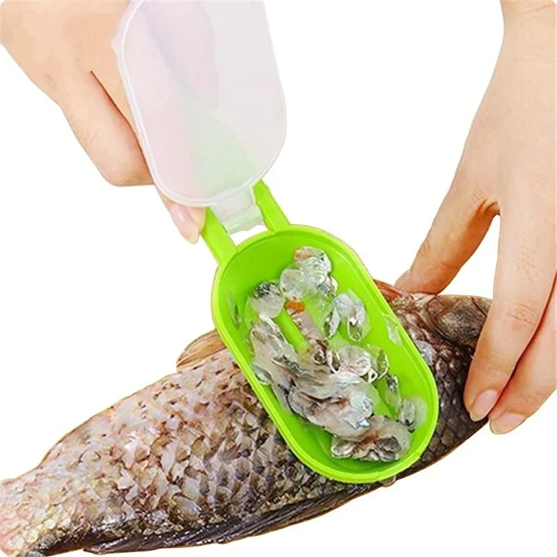 Fish Scale Scraper Fishing Scale Brush Graters Fast Remove Fish Peeler Scalers Cleaning Brush Seafood Tool Kitchen Accessories